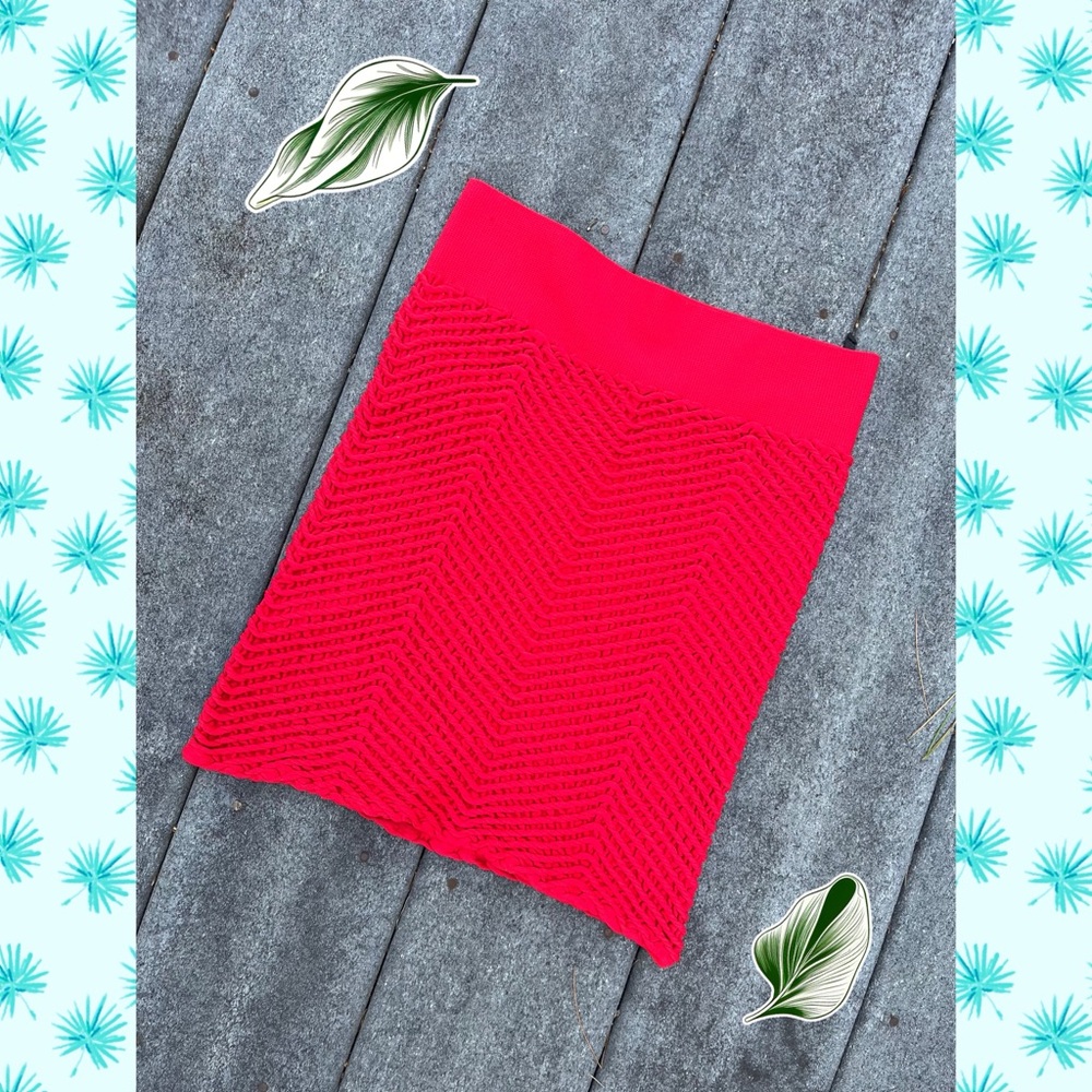 🌹 Kiss & Fly Red Spandex Nylon Mini Skirt 🌹